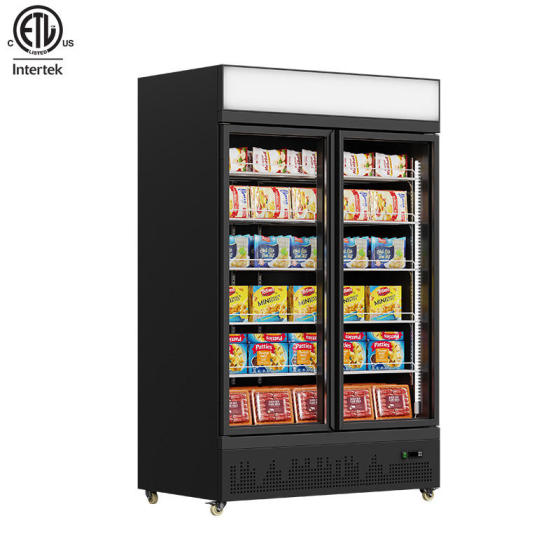 ETL Warehousing & Supermarket Supplies Refrigeration Equipment Vertical Single Cool Freestanding Glass Door Freezer