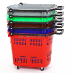 Custom Colors Supermarket Shopping Basket Plastic 25L Capacity Easy to Carry for Everyday Use