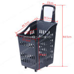 Factory Direct Sale Colorful Red Shopping Basket Plastic Basket Firm Wholesale Large Capacity Shopping Baskets