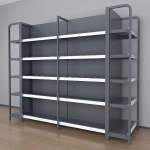 White Heavy Duty Double Sided Cold Rolled Steel Wire Back Display Stand for Liquor & Wine Storage