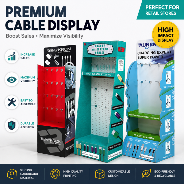 Custom Shelves Supermarket Store Retail Display Stand Cardboard Paper Floor Display Promotion Rack Tower