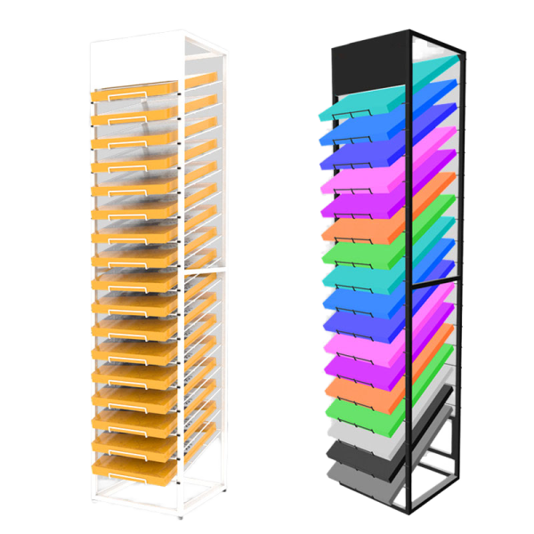 Hot Sale Double Sided Multi Layer Supermarket Storage Display Rack Open Floor Stand Heavy Duty Steel Epoxy Powder Coated Shelves